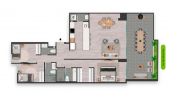 Plano del modelo FLAT S01 del proyecto SAN BORJA SUR 1170 en San Borja