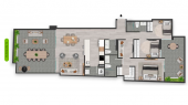 Plano del modelo FLAT S02 del proyecto SAN BORJA SUR 1170 en San Borja