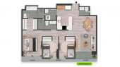 Plano del modelo TIPICO X02 del proyecto SAN BORJA SUR 1170 en San Borja