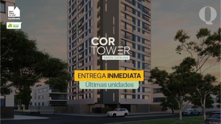 Fachada principal del proyecto Quatro | Cor Tower en La Victoria