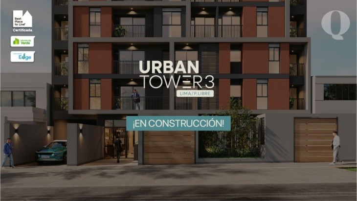 Fachada principal del proyecto Urban Tower 3 en Cercado De Lima