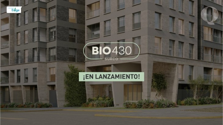 Fachada principal del proyecto BIO 430 en Santiago De Surco
