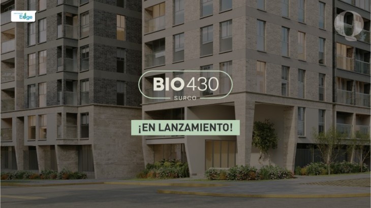 Fachada principal del proyecto BIO 430 en Santiago De Surco