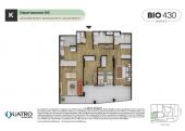 Plano del modelo K del proyecto BIO 430 en Santiago De Surco