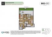 Plano del modelo L del proyecto BIO 430 en Santiago De Surco