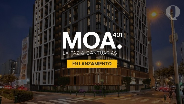 Fachada principal del proyecto Quatro | MOA 401 en Miraflores