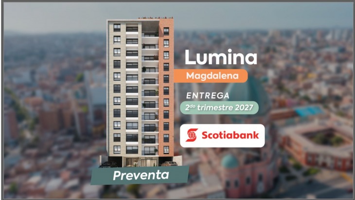 Fachada principal del proyecto Lumina en Magdalena Del Mar