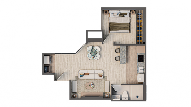 Plano del modelo Tipo 6 del proyecto MATE en Surquillo