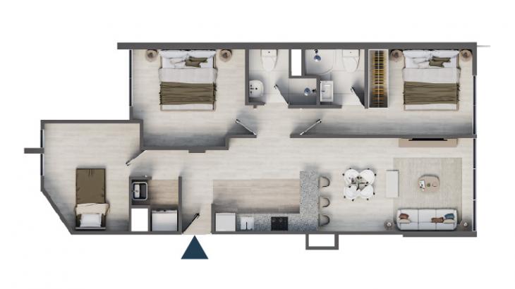 Plano del modelo 4 del proyecto MAIO en Lince