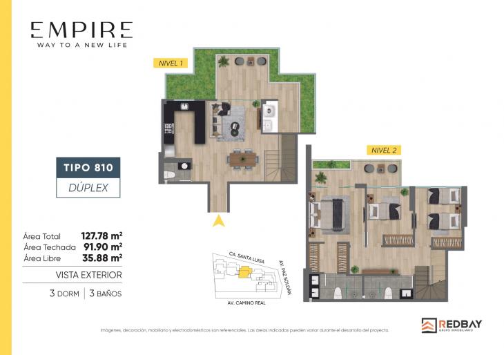 Plano del modelo 17 del proyecto EMPIRE en San Isidro