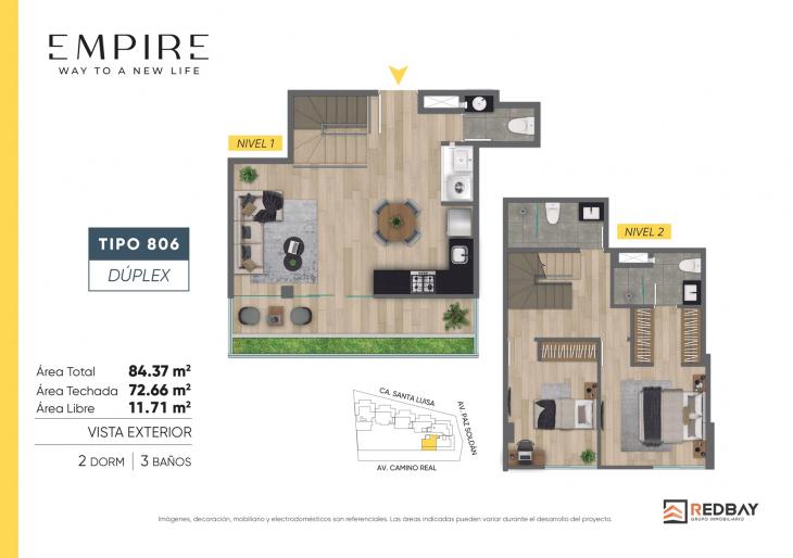 Plano del modelo 13 del proyecto EMPIRE en San Isidro
