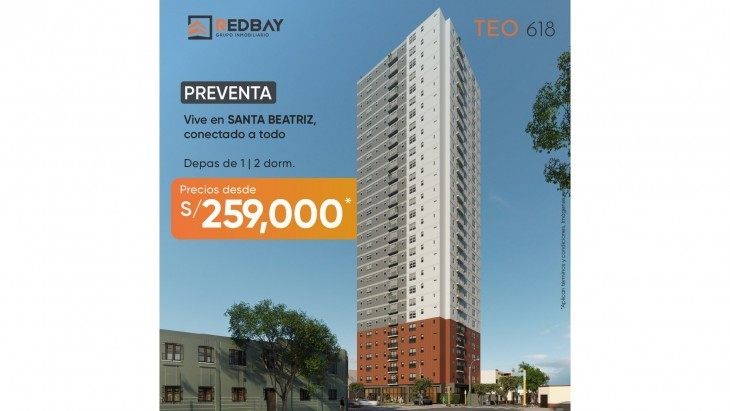 Fachada principal del proyecto TEO 618 en Cercado De Lima