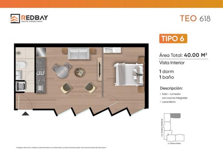 Plano del modelo X06 del proyecto TEO 618 en Cercado De Lima