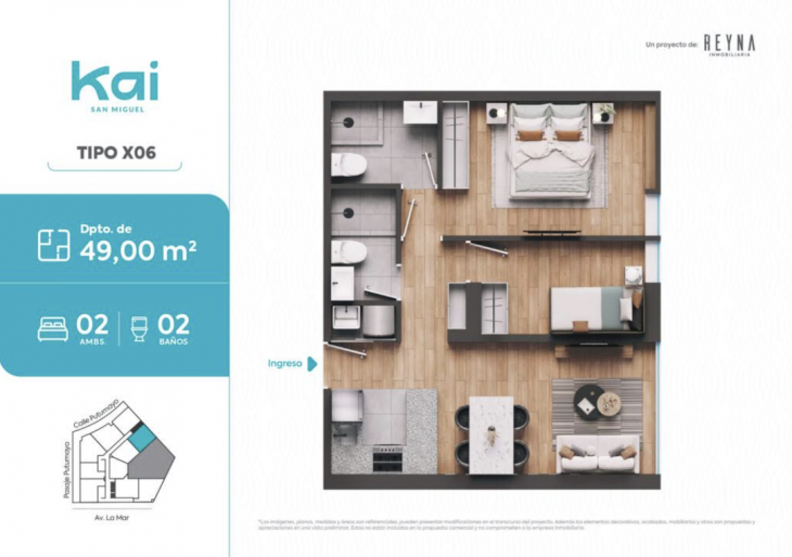 Plano del modelo Tipo X06 del proyecto KAI en San Miguel