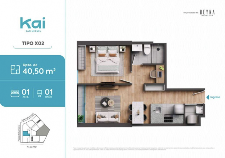 Plano del modelo Tipo X02 del proyecto KAI en San Miguel