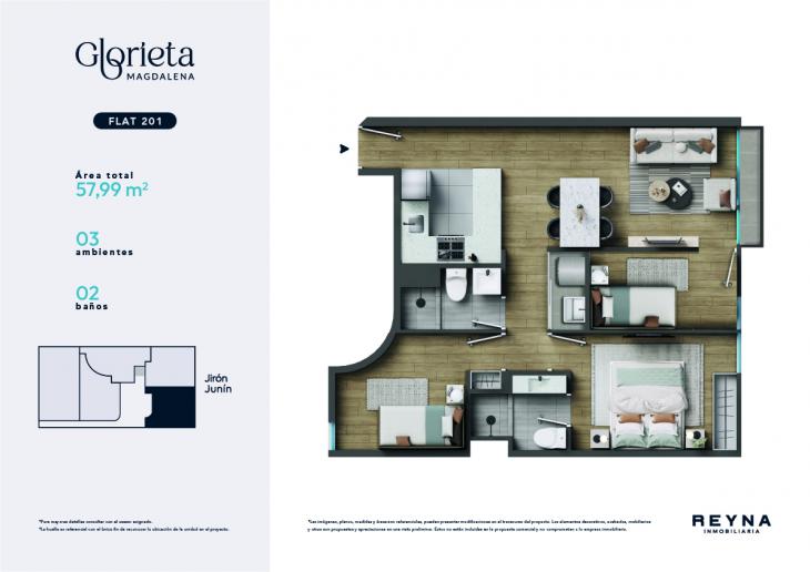 Plano del modelo 201 del proyecto Glorieta en Magdalena Del Mar