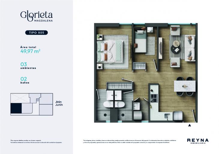 Plano del modelo TIPO 5 del proyecto Glorieta en Magdalena Del Mar