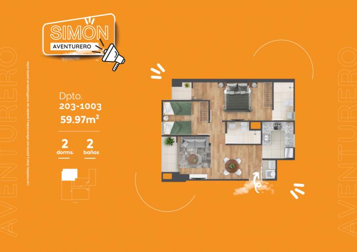 Plano del modelo 3 del proyecto Simón en Pueblo Libre