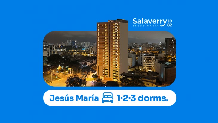 Fachada principal del proyecto Salaverry en Jesus Maria
