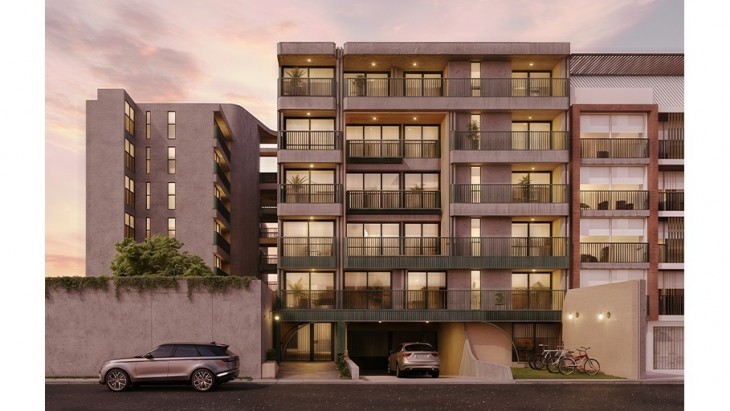 Fachada principal del proyecto Inspira 2 en Santiago De Surco