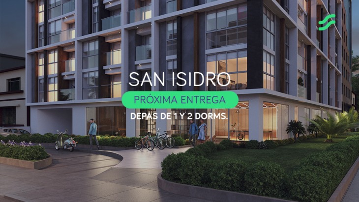 Fachada principal del proyecto All San Isidro en San Isidro