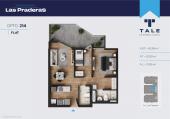 Plano del modelo X214 del proyecto Las Praderas en Chorrillos