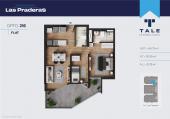 Plano del modelo X216 del proyecto Las Praderas en Chorrillos