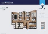 Plano del modelo X306 del proyecto Las Praderas en Chorrillos