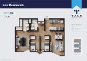 Plano del modelo X310 del proyecto Las Praderas en Chorrillos