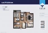 Plano del modelo X07 del proyecto Las Praderas en Chorrillos
