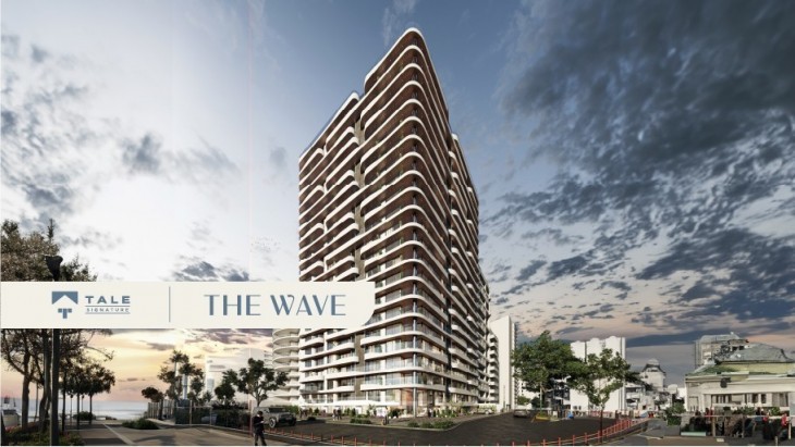 Fachada principal del proyecto THE WAVE en Miraflores