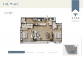 Plano del modelo X204 del proyecto THE WAVE en Miraflores