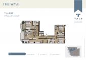 Plano del modelo X02-3 AL 21 del proyecto THE WAVE en Miraflores
