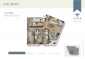 Plano del modelo X03-3 AL 21 del proyecto THE WAVE en Miraflores