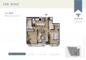 Plano del modelo X2204 del proyecto THE WAVE en Miraflores