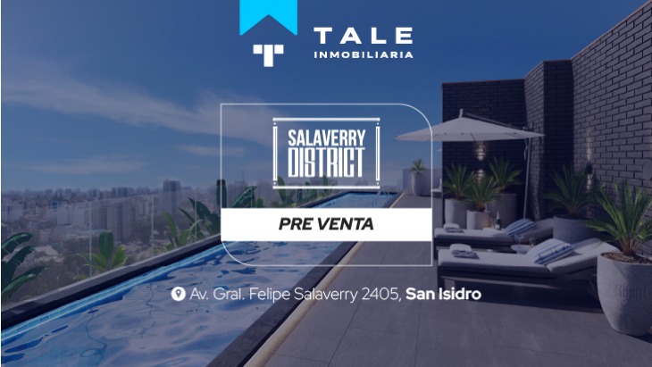Fachada principal del proyecto SALAVERRY DISTRICT en San Isidro