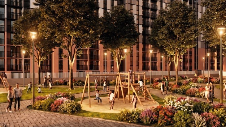 Fachada principal del proyecto Condominio Los Bosques en Chorrillos