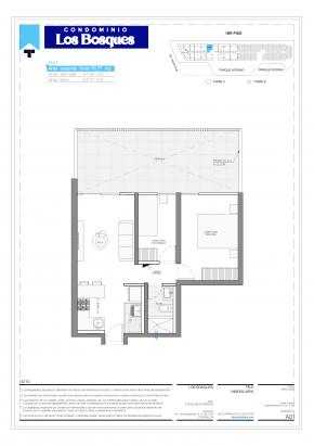 Plano del modelo A101 del proyecto Condominio Los Bosques en Chorrillos