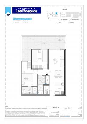 Plano del modelo A102 del proyecto Condominio Los Bosques en Chorrillos