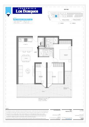 Plano del modelo A109 del proyecto Condominio Los Bosques en Chorrillos