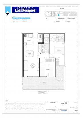 Plano del modelo A112 del proyecto Condominio Los Bosques en Chorrillos