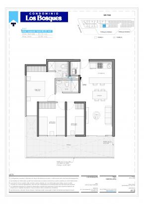 Plano del modelo A113 del proyecto Condominio Los Bosques en Chorrillos