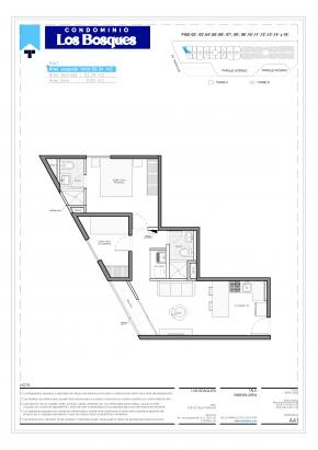 Plano del modelo AX06 del proyecto Condominio Los Bosques en Chorrillos
