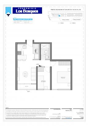 Plano del modelo AX11 del proyecto Condominio Los Bosques en Chorrillos