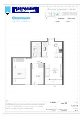 Plano del modelo AX12 del proyecto Condominio Los Bosques en Chorrillos