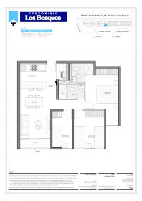 Plano del modelo AX15 del proyecto Condominio Los Bosques en Chorrillos