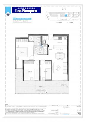 Plano del modelo B105 del proyecto Condominio Los Bosques en Chorrillos