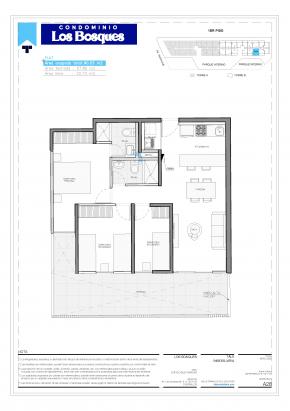 Plano del modelo B110 del proyecto Condominio Los Bosques en Chorrillos
