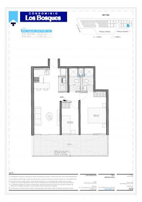 Plano del modelo B111 del proyecto Condominio Los Bosques en Chorrillos