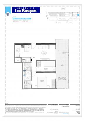 Plano del modelo B112 del proyecto Condominio Los Bosques en Chorrillos